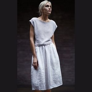 Eileen Fisher linen midi skirt